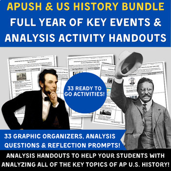 Preview of APUSH & US History - Full Year Key Events & Analysis BUNDLE - Review Activities!