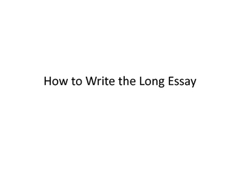 apush long essay format
