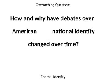 Preview of APUSH Overarching Questions POSTABLE