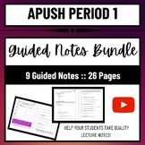 APUSH Period 1 (1491-1607) Guided Notes Bundle