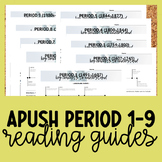 APUSH Period 1-9 | Key Concept Reading Guide | COMPLETE BUNDLE