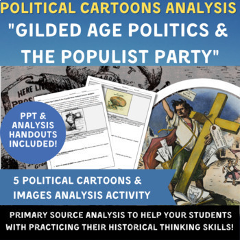 APUSH- Period 6 Political Cartoons Analysis BUNDLE - 6 PPTS & Activities!