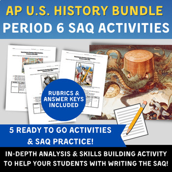 Preview of APUSH Period 6 SAQs Bundle- The West, Gilded Age, Populists, & US Imperialism