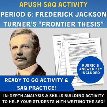 turner thesis apush quizlet