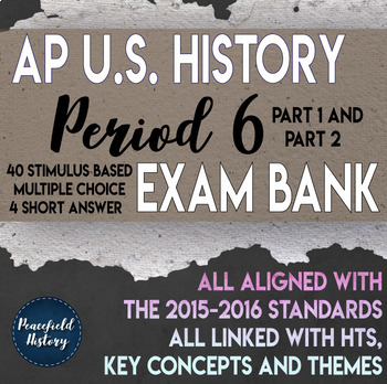 Preview of AP US History Period 6 Stimulus Based Multiple Choice Test Bank BUNDLE