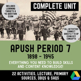 APUSH Period 7 Unit - Progressives - WWI - 1920s - Depress