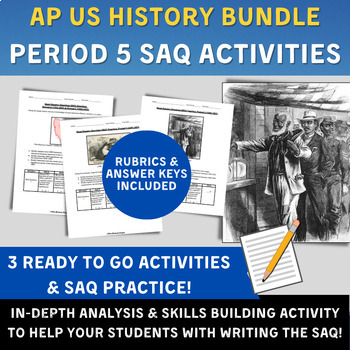 Preview of APUSH SAQ BUNDLE - Period 5 (1844-1877) SAQ Activities- AP US History