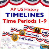 Comprehensive AP US History Timelines Bundle: Periods 1-9