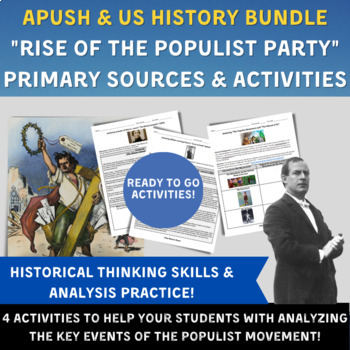 APUSH & US History Bundle- Gilded Age & Populists Primary Sources ...