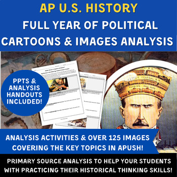 APUSH & US History-Full Year of Political Cartoons & Images PPT Analysis