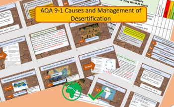 Preview of AQA 9-1 GCSE Geography - Hot Deserts , Management of Desertification