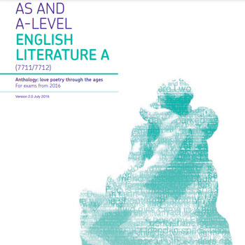 Preview of AQA A-level English Literature Anthology: love poetry through the ages
