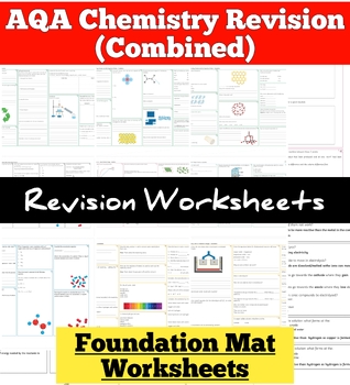 Preview of AQA Chemistry Revision (Combined) Foundation Mat Worksheet 2024 Updated Workbook