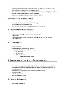 gcse geography cold environments case study