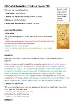 Preview of AQA GCSE Migration Empire & People: Revision and Answering Questions