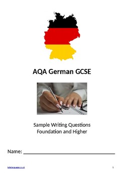Preview of AQA German GCSE Writing Workbook