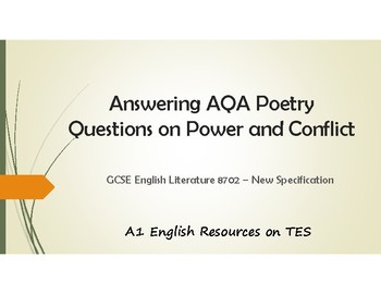Preview of AQA Power + Conflict Poetry - Comparing 'Ozymandias' and 'Exposure' Presentation
