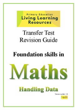 Preview of AQE GL 11+ HANDLING DATA Revision Guide with explanations and videos/games