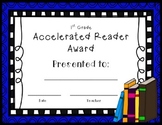 Accelerated Reader AR Award 1st Grade