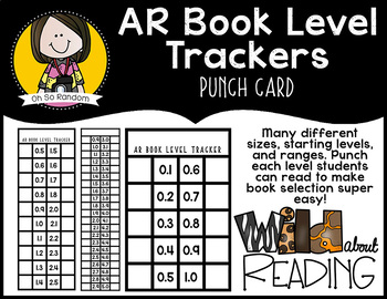 Preview of AR Book Level Tracker Punch Cards
