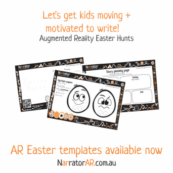 Preview of AR Easter Hunt 3 l Get movingl Animate handwriting in AR l Distance Learning K-2