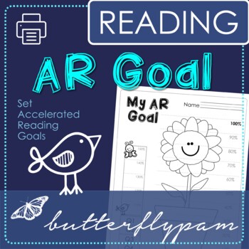 Preview of AR Goal Flower Progress Chart (K-2 Accelerated Reading Goal Chart/Renaissance)