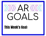 AR Goals Chart in Percentages for Classroom Wall