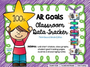 Preview of Accelerated Reader (AR) Goals Chart and Data Tracker {1st-2nd Grade Ed.}