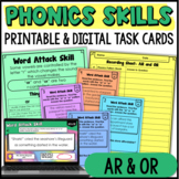 AR & OR : Phonics Activities for Older Students - Task Car