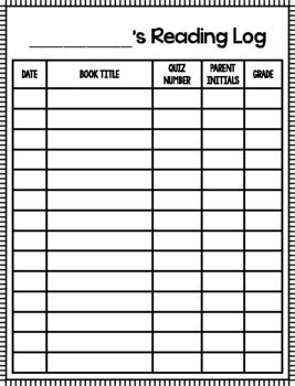 AR Reading Log by Ms Olvera in First | Teachers Pay Teachers