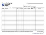 AR Reading Log (For Middle & High School Students)