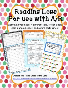 Preview of AR Reading Log and Goal setting Set