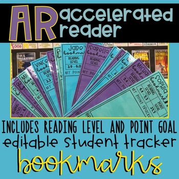 Preview of AR Student Tracker Bookmarks *Editable*