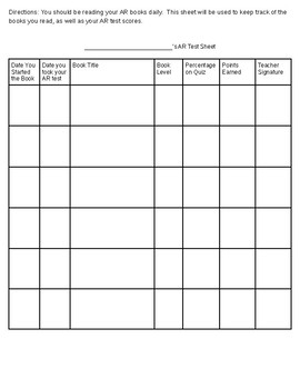 Results for ar tracking sheet | TPT