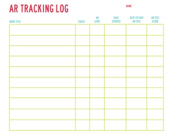 Preview of AR Tracking Log