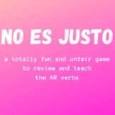 AR Verbs The Unfair Game - Spanish - Digital - Editable - NO PREP
