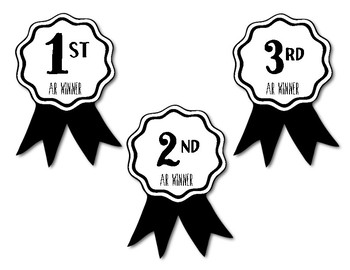 printable first second third place ribbon