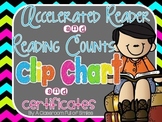 AR or Reading Counts Motivational Clip Chart and Certificates