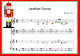 ARABIAN DANCE. NUTCRACKER  BOOMWHACKER MUSIC SCORE .TCHAIKOVSKY