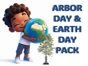 Preview of ARBOR DAY AND EARTH DAY COLORING PACK - 13 Pages, PDF, Black & White & Gray