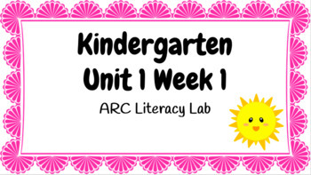 Preview of ARC Kindergarten Unit 1
