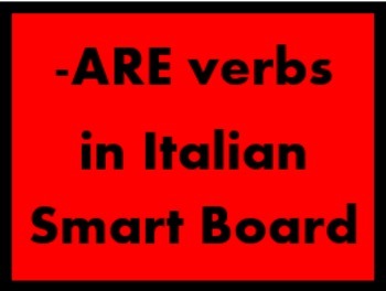 Preview of ARE Verbs in Italian Verbi ARE Game Board for Smartboard