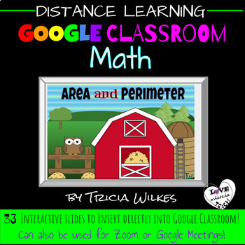 Preview of AREA AND PERIMETER (Inches/Feet) for Google Classroom
