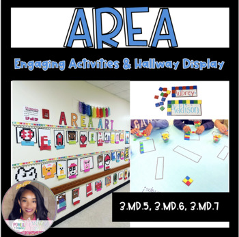 Preview of AREA Bundle- Hands on Activities & Area Art Bulletin Board