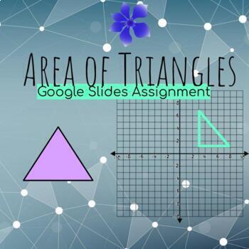 Preview of AREA OF TRIANGLES- Editable Google Slides; Distance Learning Practice/Assessment