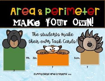 Preview of AREA and PERIMETER COMMON CORE ~ MAKE YOUR OWN