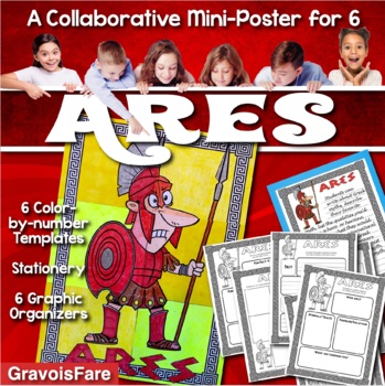 Preview of ARES — Greek Mythology Mini-Poster Project and Graphic Organizers Activity