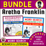 ARETHA FRANKLIN Music Activities and Research Worksheets BUNDLE