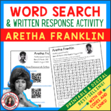ARETHA FRANKLIN Music Word Search and Biography Research A