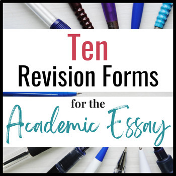 Preview of ARGUMENT ESSAY REVISION:  Ten Worksheets for Success